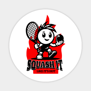 Squash player Magnet